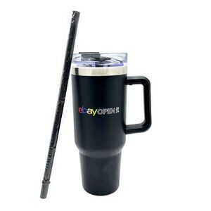 eBay Open 2024 Swag 40 oz Insulated Tumblers Logo Coffee Mug w Straw NEW